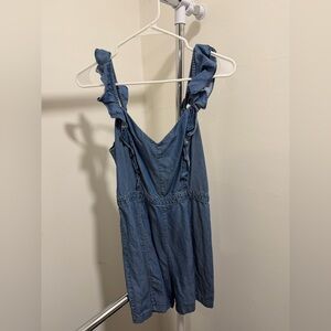 Bebe Light Blue Denim romper